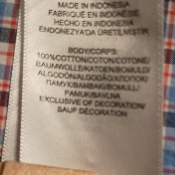 Ralph Lauren Plaid Button-Down Shirt Red White Blue Black Boys Size M 10–12 EUC - Picture 10 of 16